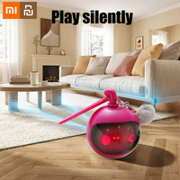 Xiaomi Usb Charging Cat Toy with Voice Feature Self-rolling Ball Toy for Cats Dogs with Chirping Sound Rechargeable Electric Toy