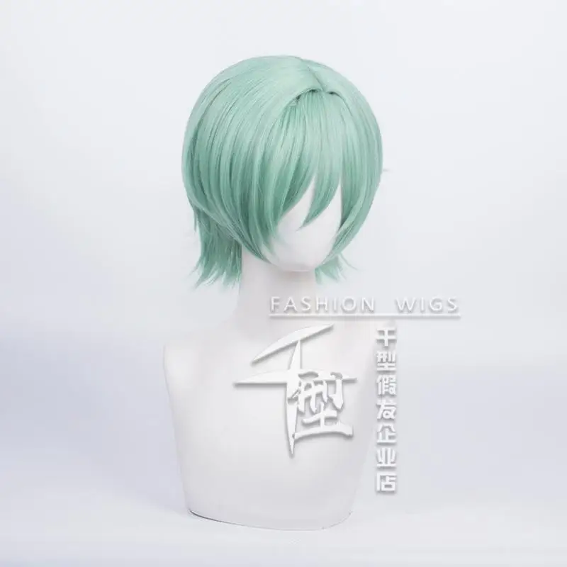 Game Ensemble Stars Kazehaya Tatsumi Cosplay Wig Cyan Short Hair Heat Resistant Synthetic Halloween Party Accessories Props