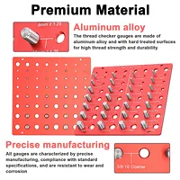 Nut and Bolt Thread Checker Set 28 Thread Identifier Gauge Inch and Metric Size Precise Screw Size and Thread Measuring Tools