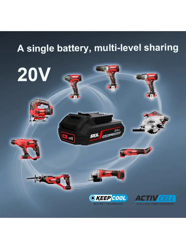 Batterie d'outil électrique originale 20V 2.0/4.0/5.0Ah pour SKIL 2907 3010 3020 3210 3420 3520 3620 3810 5413 5418 PR0601B MF1E3620AA