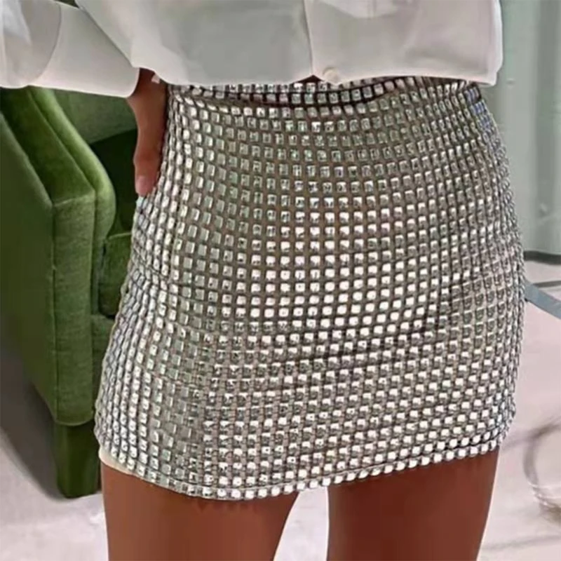 

Women Sexy Package Hip Sequins Cocktail Club Party Mini Bodycon Skirt