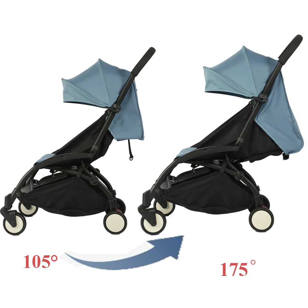 175° Sunshade &Seat Cushion for Yoyo/Yoyo2/Yoya 2Pcs/Set Hood &Mattress with Stroge Bag Breathable Mesh Stroller Accessories