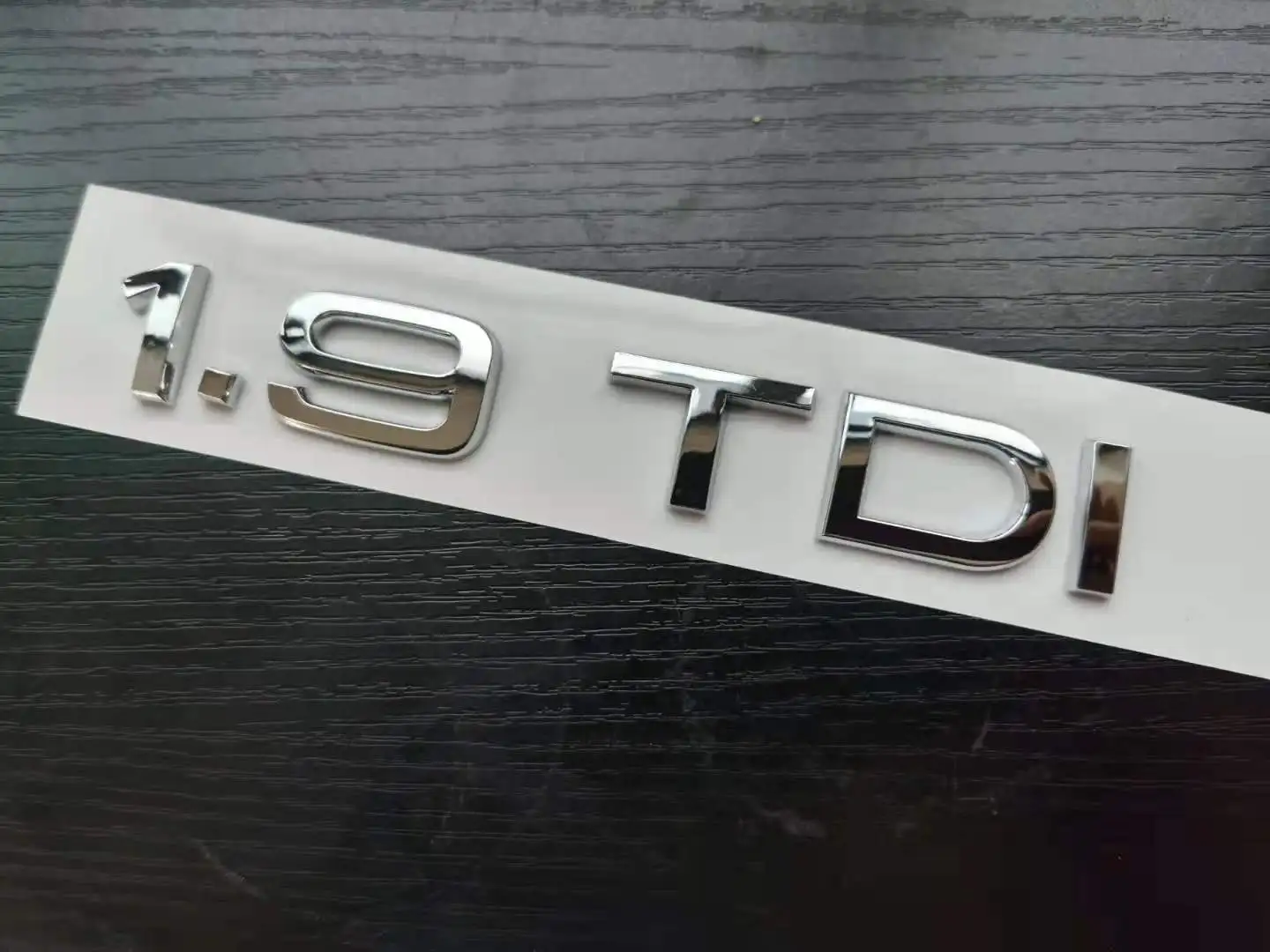 1X Chrome glossy black ABS 1.9 TDI Car Body Rear Trunk Emblem Badge Sticker for Audi Accessories