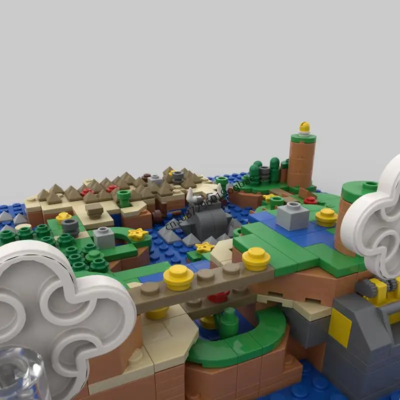 NOWY zestaw 760 elementów Gra Film Super Maring World Series Dinosaur Land Mapa model DIY kreatywne pomysły Zabawka dla dzieci Układanka prezent urodzinowy