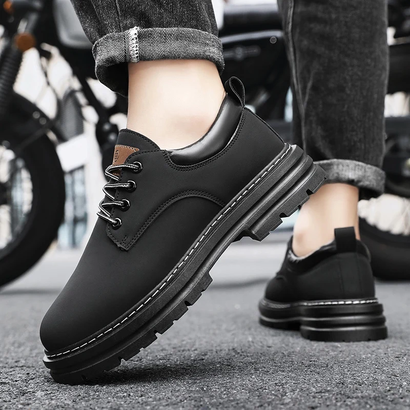 Autumn New Original Man Sneakers High Quality Retro Motorcycle Shoes Rubber Wear Resistant Comfortable Thick Soled Sports Shoes