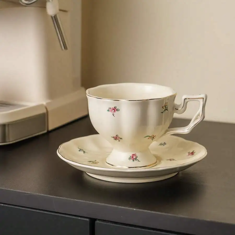 1 Set (Single Cup & Saucer / Single Teapot / 1 Teapot 2 Cup & Saucer Gift Box) Ceramic Coffee Cup & Saucer Household Kitchen Din