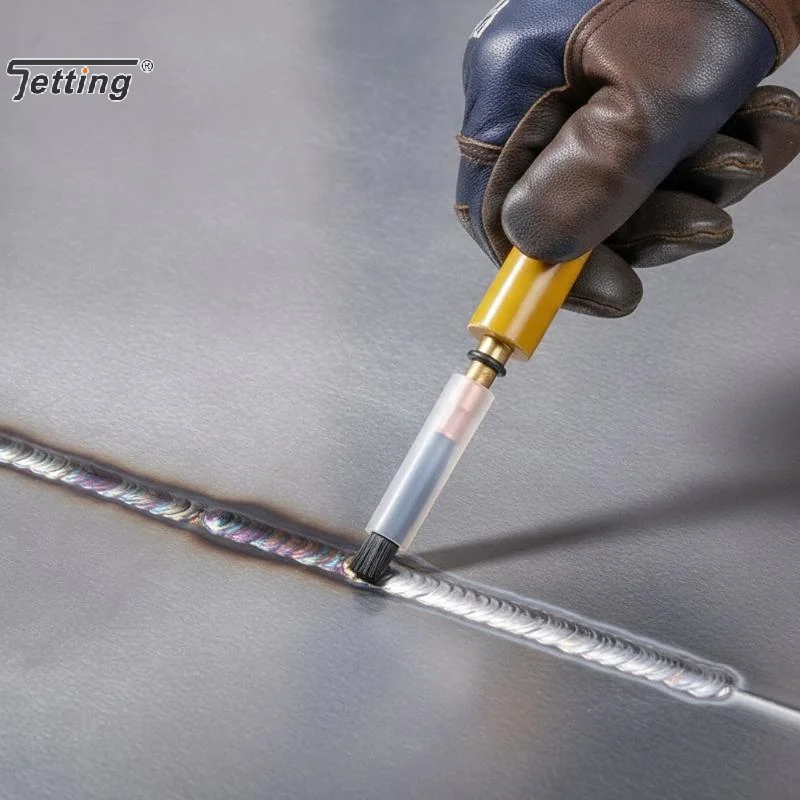 1Pc M6 M8 M10 Weld Seam Pickling Brush Copper Head Heat Resistant Cover TIG Weld Cleaning Tool Acid Resistant Carbon Fiber
