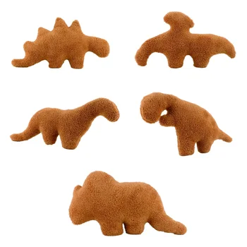 부드러운 인형 공룡 닭 블록 인형 인형, 인형 인형 장난감, 어린이 선물 장난감, 47cm 시뮬레이션 봉제 공룡 너깃 베개, 아기 감각 장난감 