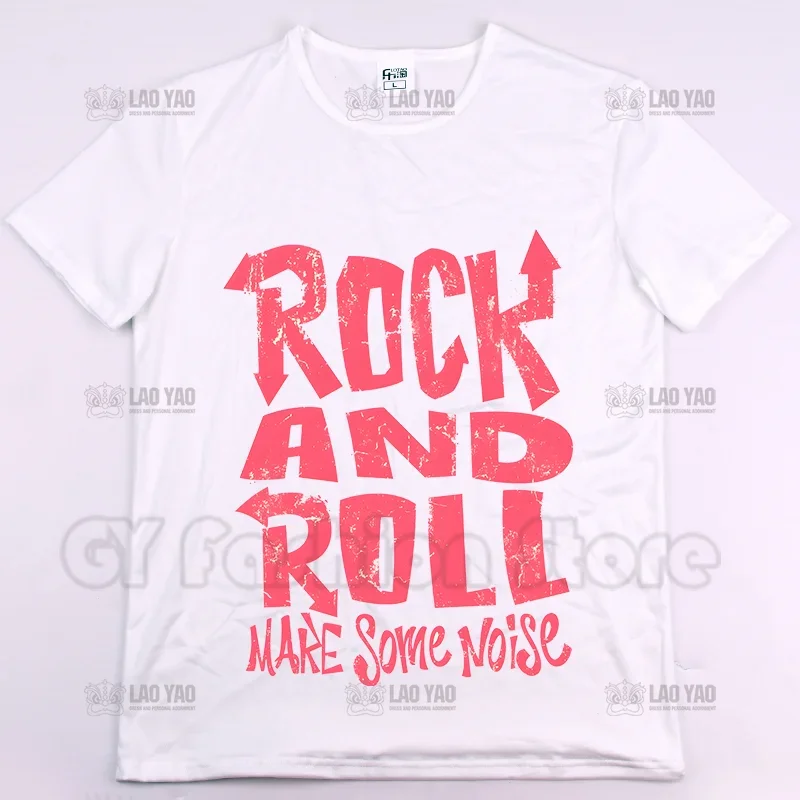 Rock and Roll Make Some Noise Hot Selling Summer Printed T-shirt Unisex Street Wear Fashion Tops Casual Men Women T Shirts