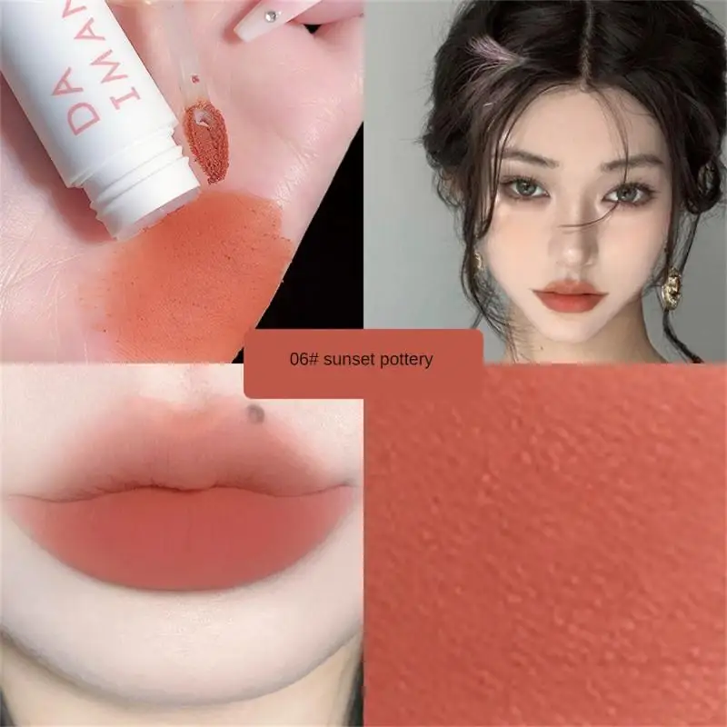 DAIMANPU Lip Mud Lip Gloss Silky Smooth Liquid Lipstick Moisturizing Peach Pink Long Lasting Sexy Lip Tint Makeup Cosmetic New