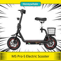 Honeywhale M5 Pro-S Electric Scooter with Seat, 500W Motor, 12 Inch Tire Ebike, 48V 13Ah Battery, 48km/h Max Speed, Disc Brake
