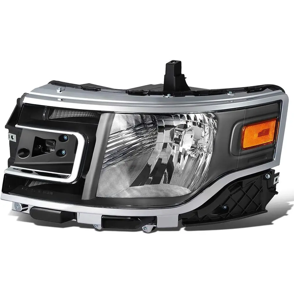 

Headlights Assembly Compatible with 2013-2019 Ford Flex, Driver Left Side Halogen Headlamps Replacement, FO2502312 OE Style, Bla