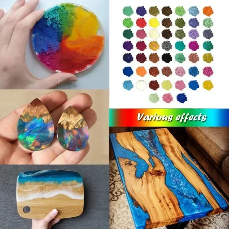 24/34pcs Natural Mica Powder Pearlescent Pigment Coloring Dye DIY UV Epoxy Resin Filler Jewelry Making Nails Decor Supplies