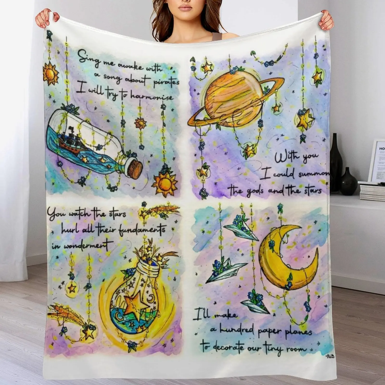 

Fairy Lights Series Inspired by The Amazing Devil Throw Blanket Heavy Personalized Gift Cute Winter beds Blankets