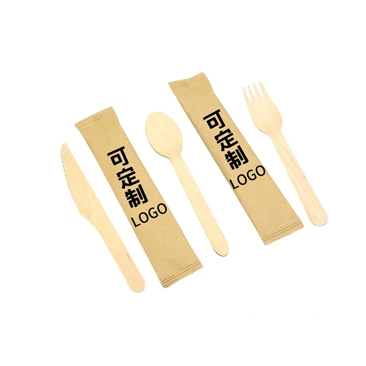 

China Design Wholesale Luxury Set Party Flatware Catering Wooden Disposable Tableware