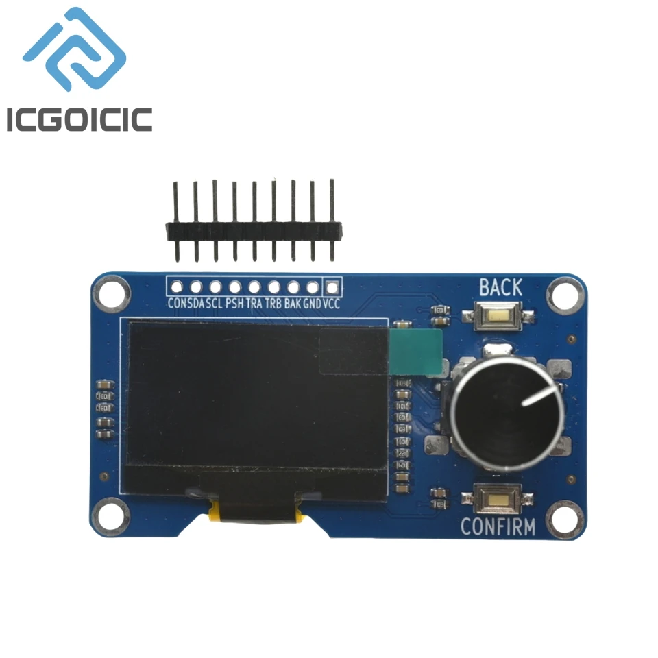 Tela Oled branca de 0,96/1,3 polegadas combinada com interface IIC do módulo codificador rotativo EC11 para Arduino
