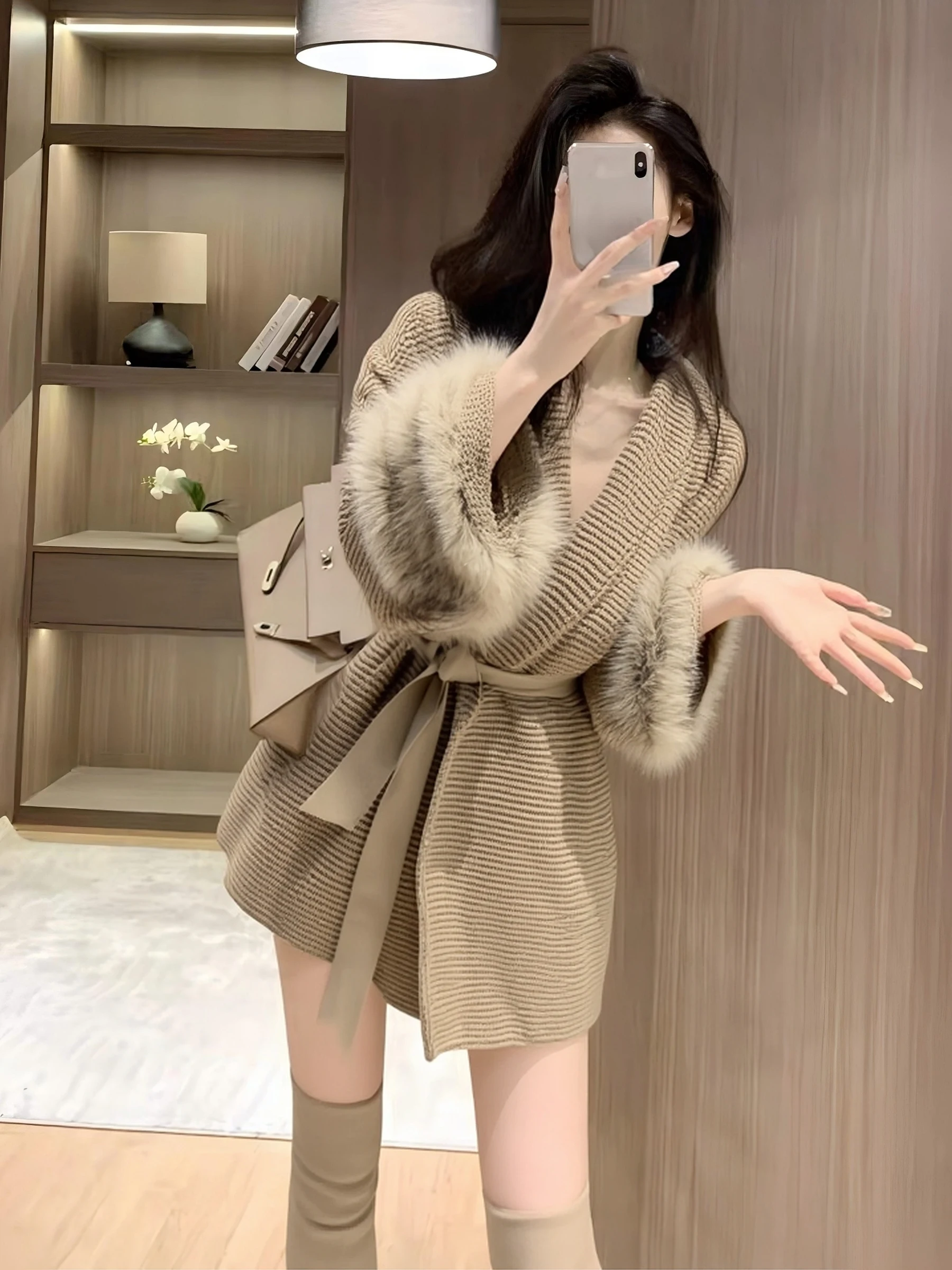 

Новинка! Легкий корейский женский кардиган Sli Early Autumn Maturi средней длины, вязаная верхняя одежда для модных девушек.