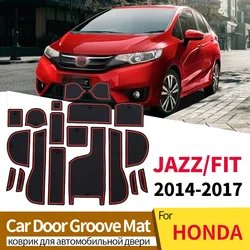 Car Door Slot Gasket For HONDA JAZZ/FIT 2014-2017 Silicone Water Cup Anti-Slip Pad Car-Styling Interior Accessories
