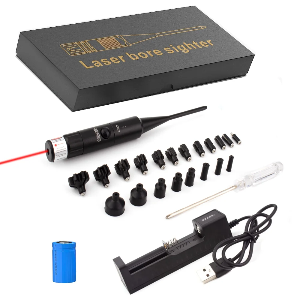 

Laser Bore Sight Kit.177 .22 Caliber to 12GA Laser Pointer Collimator Universal Boresighter Battery Included