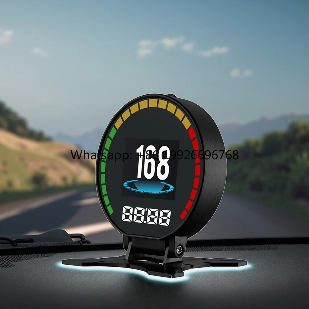 

Hot Sale 2 Head Display for Cars Wholesale P15 Digital Speedometer LCD Shows Speed Water Temperature Clock Fuel Consumption