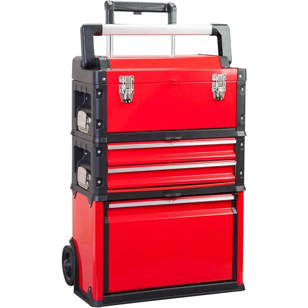 For TRJF-C305ABD Torin Garage Workshop Organizer: Portable Steel and Plastic Stackable Rolling Upright Trolley Tool Box