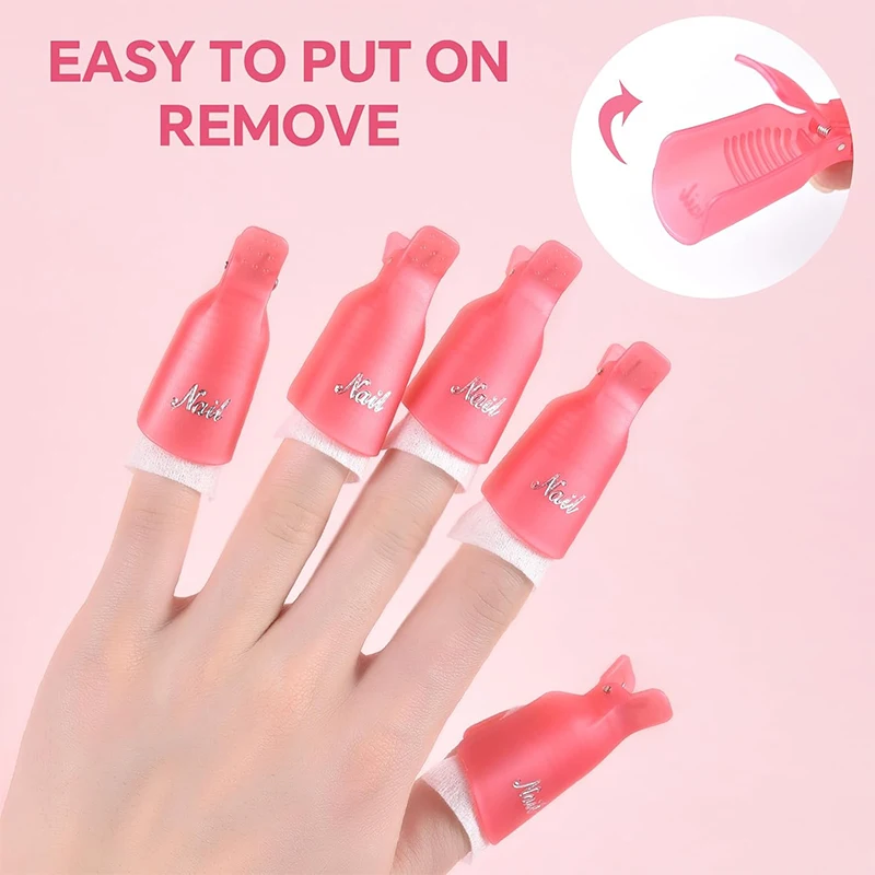 Neu: 10 Stück hochwertige UV-Gel-Nagellackentferner-Clips zum Einweichen für die Nagelkunst, zum Entfernen von Fingernagellack, Einweich-Clips – Detail 6