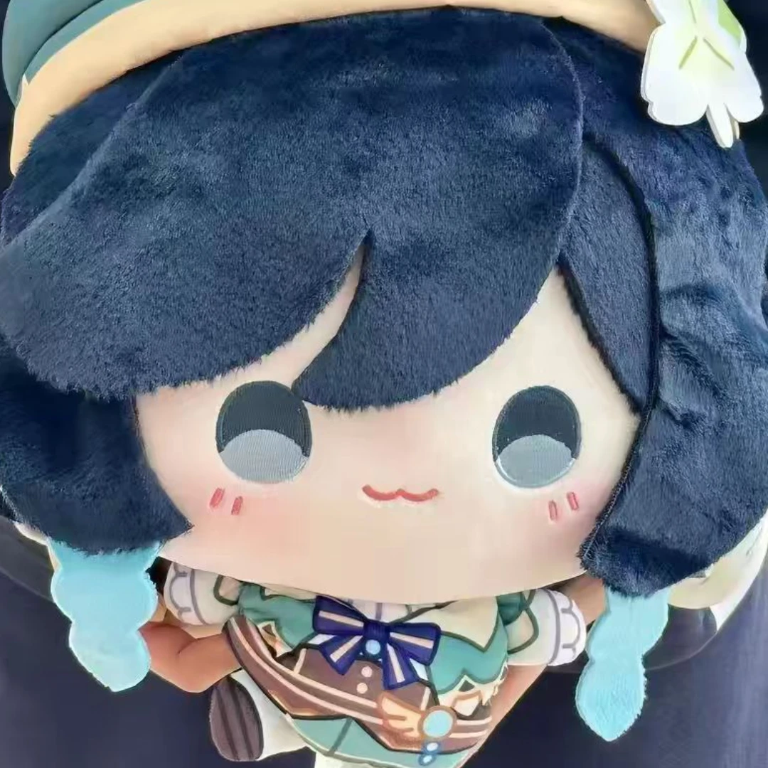 Stuffed Animals Genshin Impact Venti Fanmade Cotton Doll 35cm Standing Pose Big Head Printed Body Plush Toy Collectible Gift