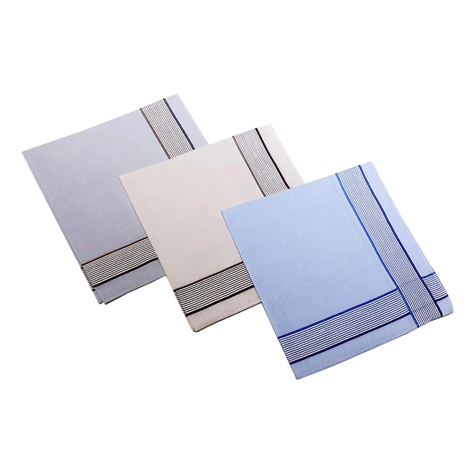 Vintage Style Men Handkerchiefs Soft Cotton Plaid Hanky Pocket Square for Wedding Party Suit Accessories