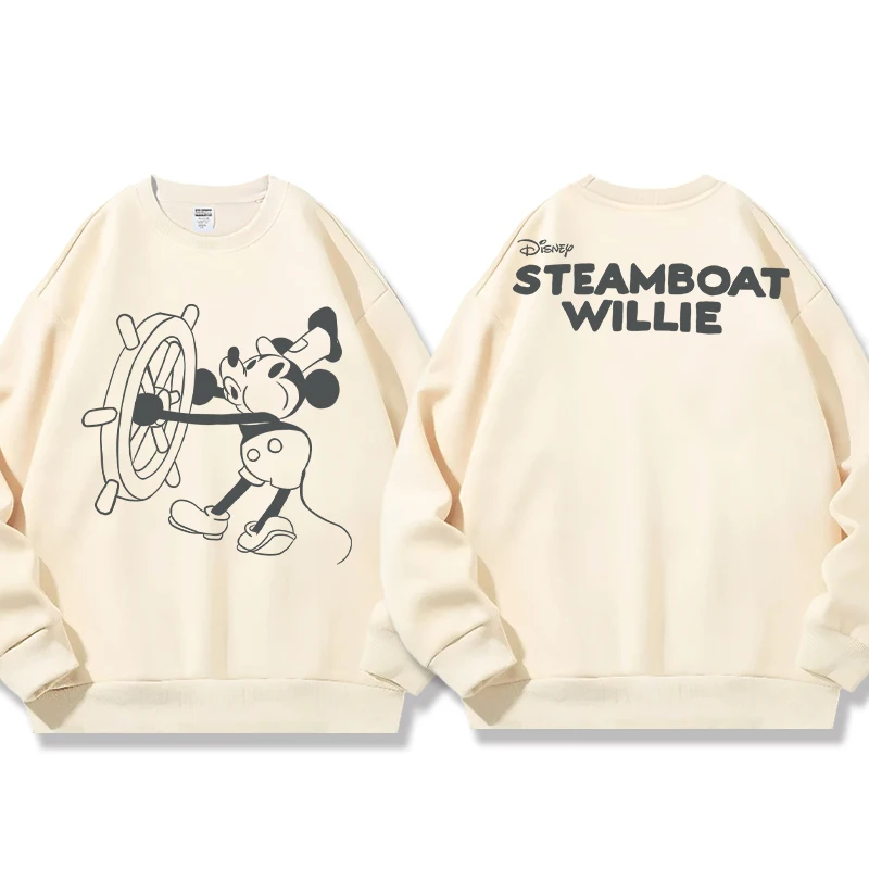 

Disney Mickey Minnie Print Crew Neck Sweater Jacket Women Autumn Disney Mickey Mouse Joint Couple Clothes Casual and Comfortable