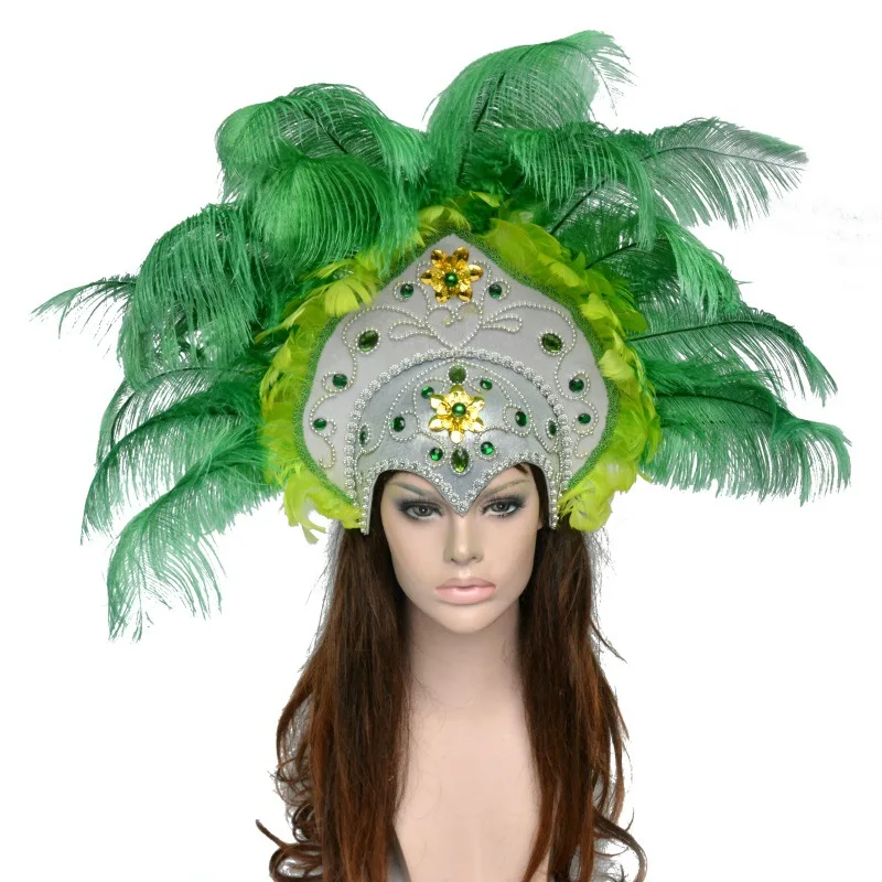 

Women Brazil Carnival Party Feather Headdress Headpiece Crown Headdress Headband for Party Halloween