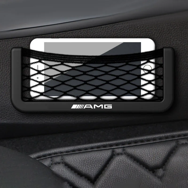 Car Seat Side Interior Back Sundries Pocket Mesh Storage Bag For Mercedes Benz AMG W203 W206 W220 W205 GLC W168 W211 W212 W210