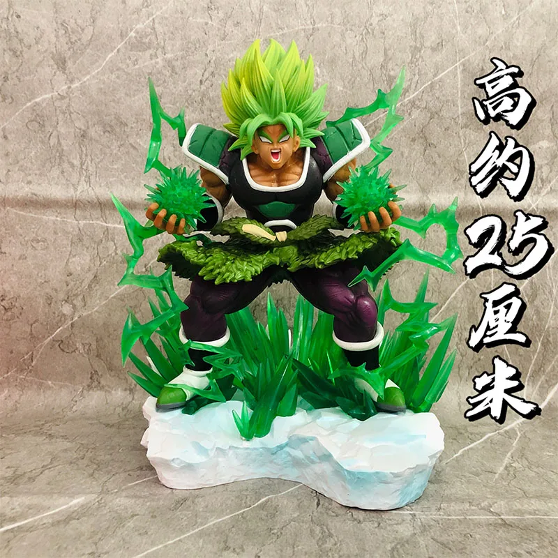 

25cm Dragon Ball GK Furious Broly Super Saiyan Boys Gift Animation Character Figure Model Statue Ornament Toy Gift Decoration