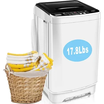 Washing Machine, Washer and Dryer Combo with Drain Pump, 10 Programs 8 Water Level Compact Laundry Washer, Washing Machine