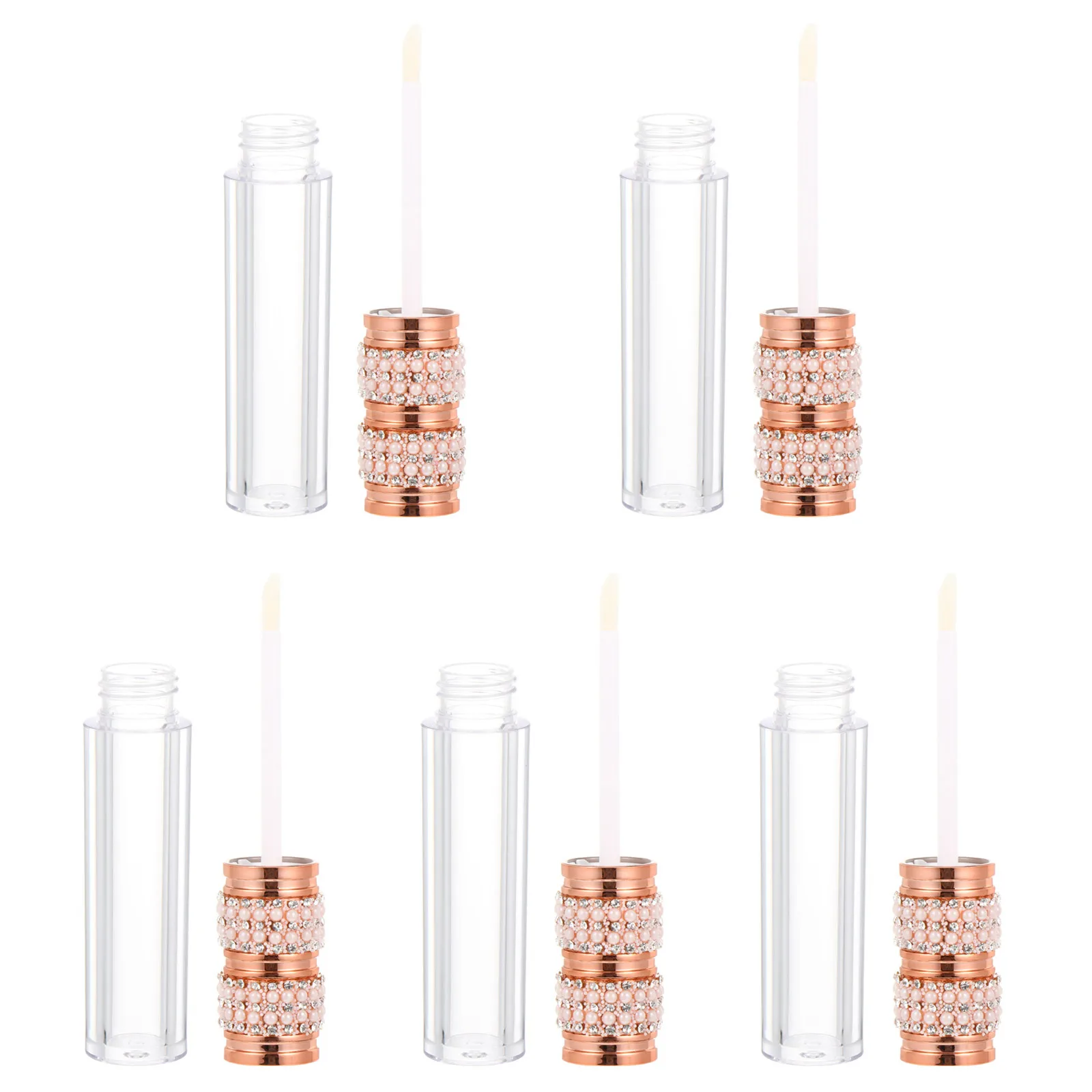 5Pcs Lip Gloss Tubes Portable Refillable Small Size Balm Bottles for Mixing Lipstick Containers Lipstick Bottle