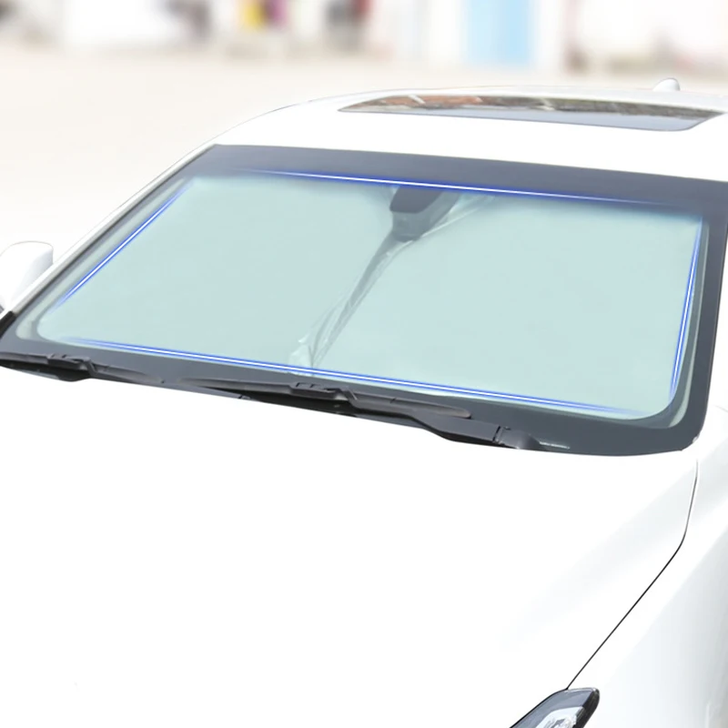 Parasol plegable para ventana delantera de coche, cortina de protección UV, accesorios de estilo