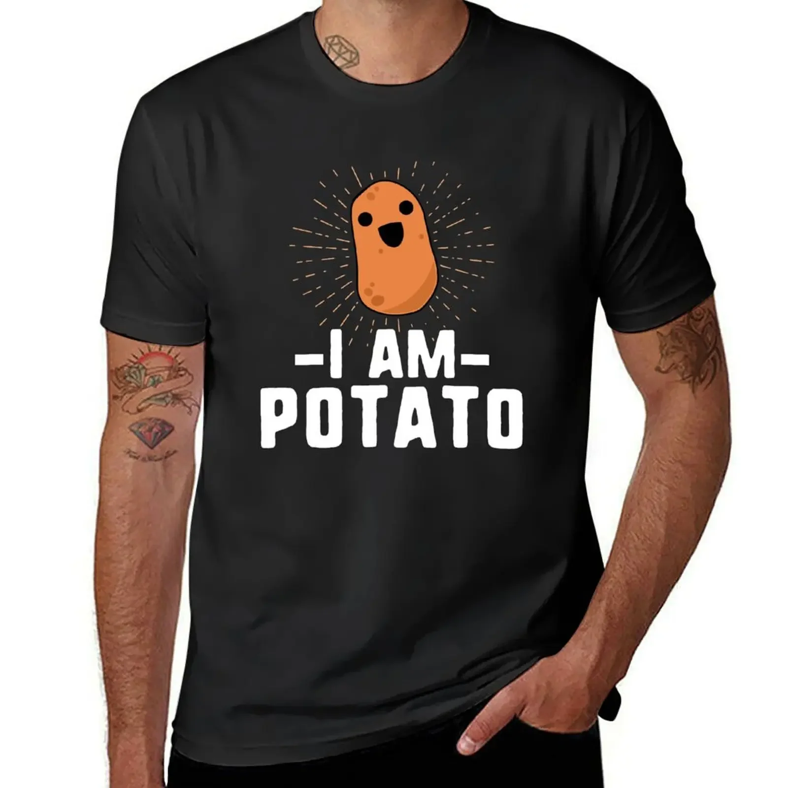 

I-Am-Potato-Funny-Potato- T-Shirt essential t shirt anime tshirt cute clothes heavyweights t shirts for men pack