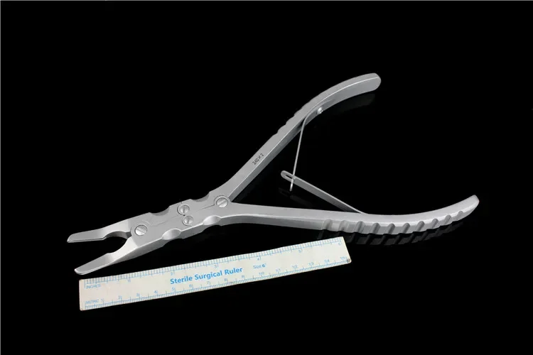 Medical Double Joint Bone-biting Forceps Bone Scissors 24cm Straight Curved Cornucopia Bone Scissors Hawkbill Forceps