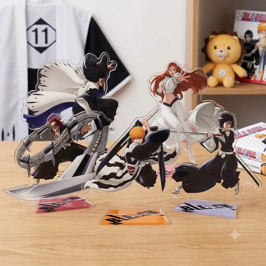 Anime Bleach Acrylic Stand Figure Chibi Anime Standing Sign Model Plate Desk Decor Fans Gift Keychain