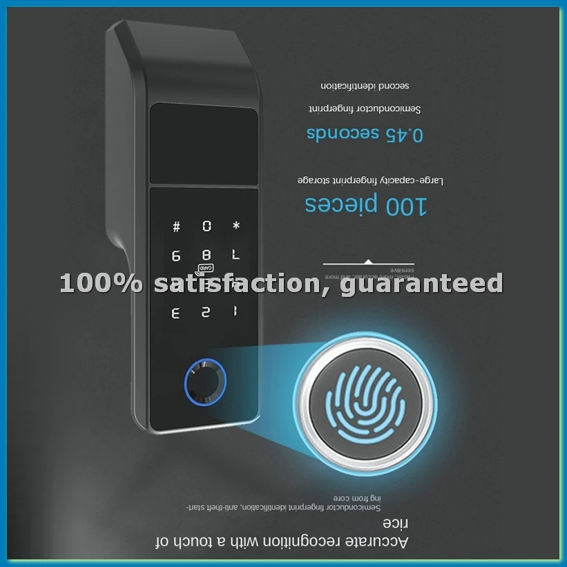 

Waterproof Tuya Wifi Smart Door Lock Digital Password Double Fingerprint Electronic Rim Lock for Outdoor Iron Gate Door-ELEC