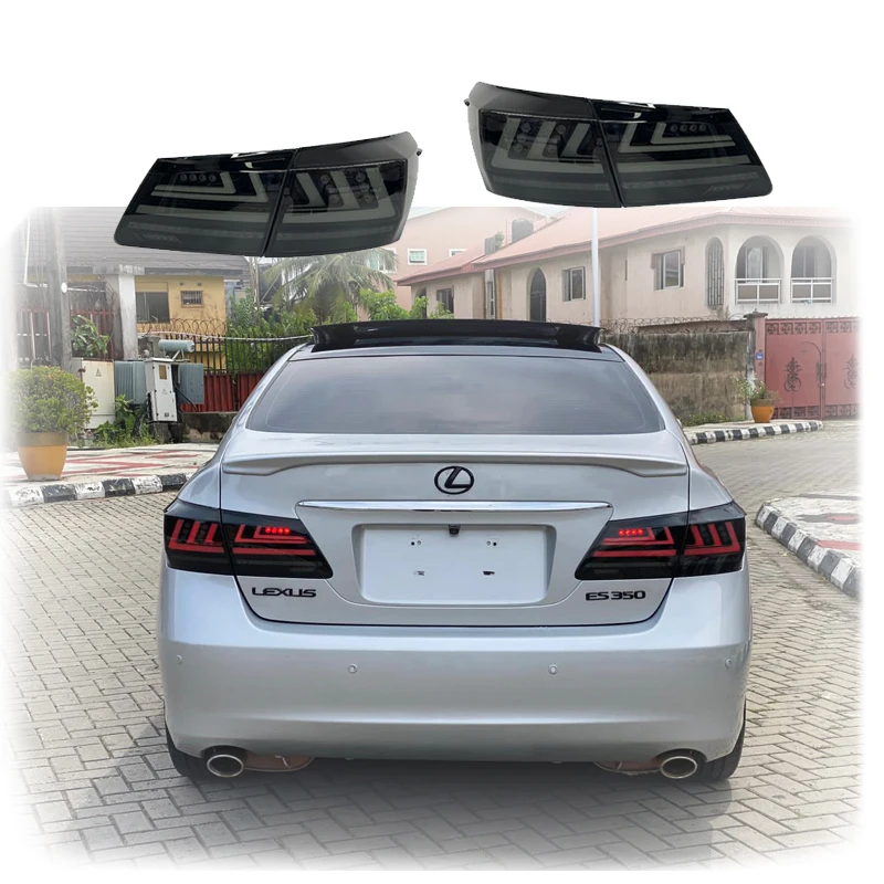 

LED Tail Lights For Lexus ES350 ES 350 2007-2012 Smoked Rear Lamps Sequential