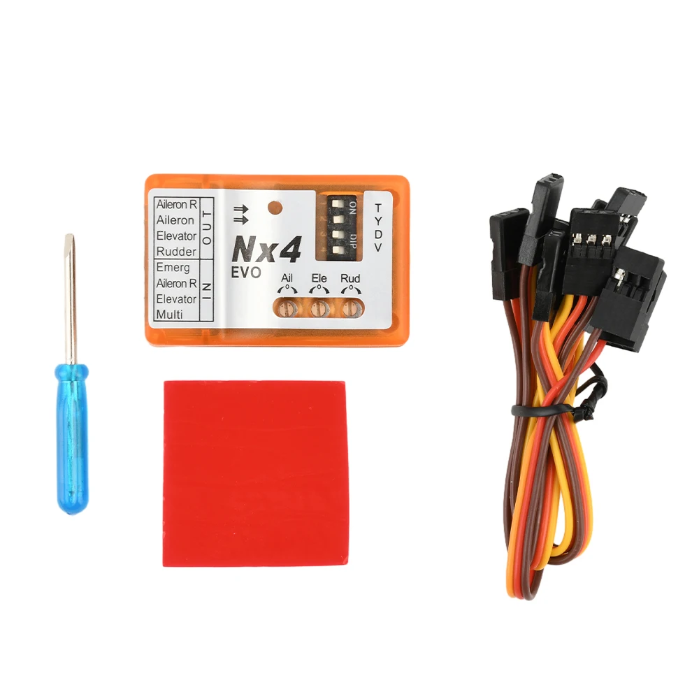 Контроллер полета NX4-EVO/NX4-PRO Баланс гироскопа полета 3D, подходит для самолетов с неподвижным крылом, поддерживает режим скорости/держания/гиро-выключения