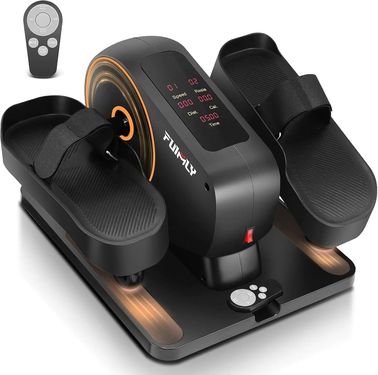 

Under Desk Elliptical, Ellipse Leg Exerciser While Sitting for Seniors with Display Monitor, Portable Seated Pedal Exerciser wit