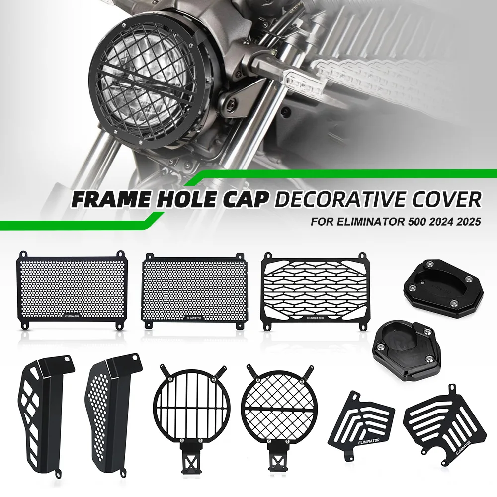 

For Kawasaki Eliminator 500 Eliminator500 2024-2025 Motorcycle Engine Cover Clutch Radiator Headlight Guard Protection Parts