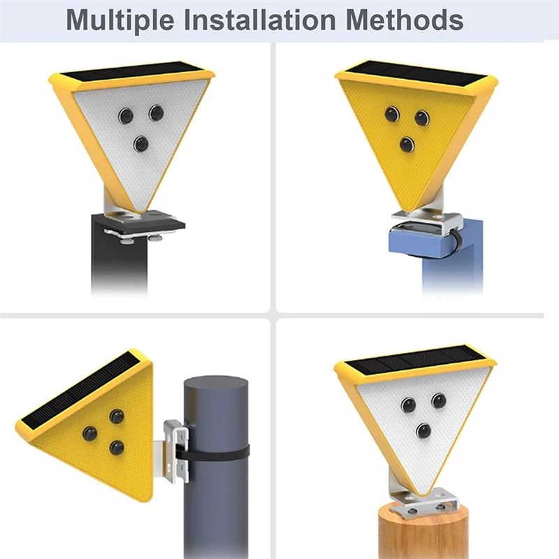 【Shop Now】Caution Strobe Lights Solar Safety Light Solar Powered Caution Strobe Lights Yellow