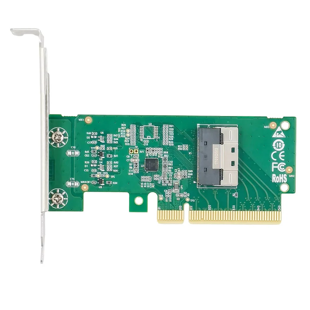 CableCC High-performance PCI-Express 8x to SFF-TA-1016 VROC Mini Cool Edge IO 8i Adapter for Mainboard SSD Graphics Card