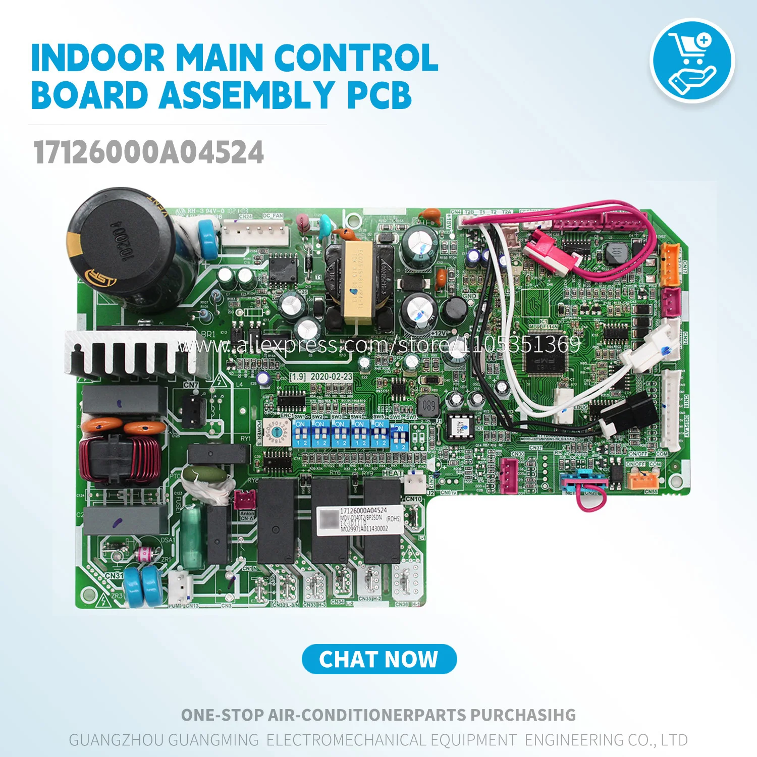 

New Indoor Main Control Board Assembly pcb 17126000A04524 For Midea VRF Unit MDV-D140T2/BP2SDN1-C-J.D.1.1 air conditioner parts