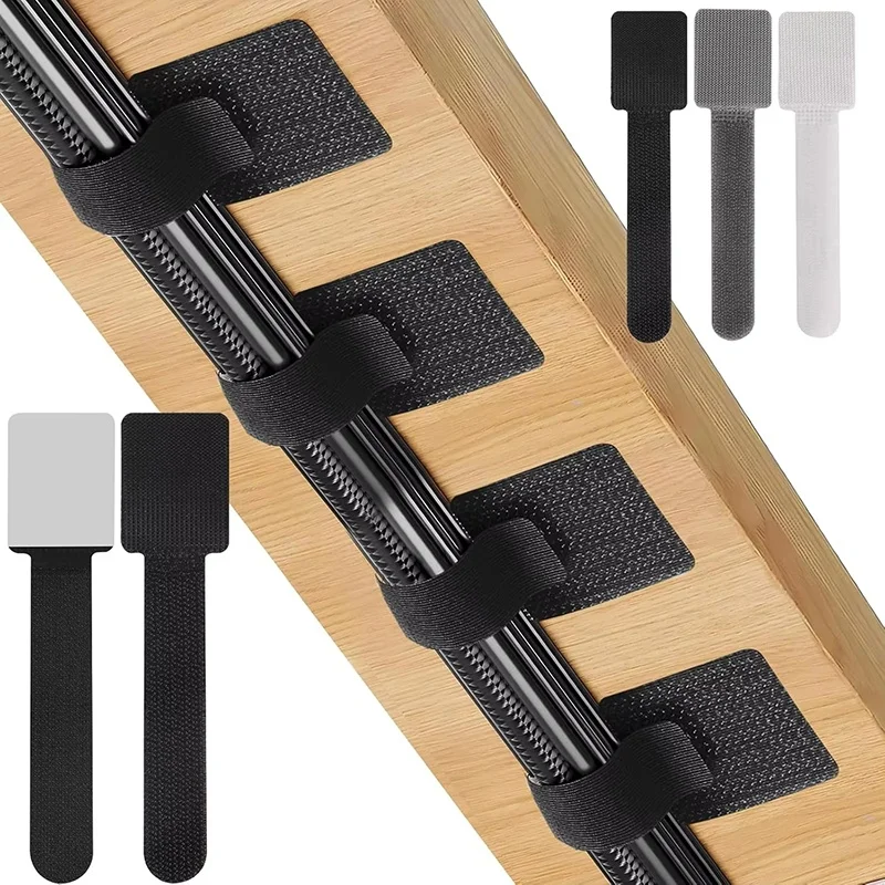 5/10/20Pcs Hook Cable Ties Adhesive Desktop Cable Clips Wire Organizer Management Nylon Cable Ties Reusable Hoop Tape