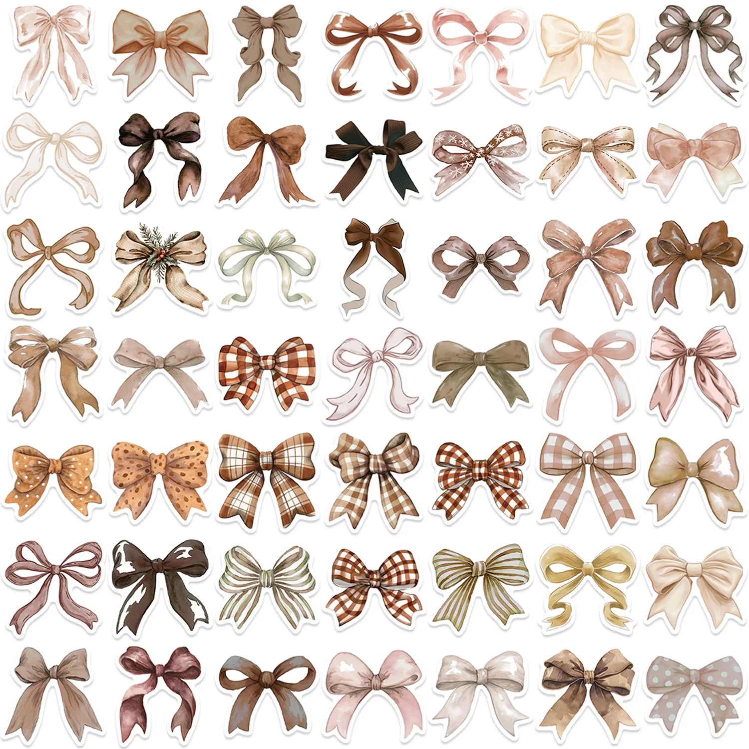 10/30/50Pcs Original Little Fresh Brown Bow Graffiti Stickers Decal Laptop Motorcycle Luggage Snowboard Fridge Car Pegatinas