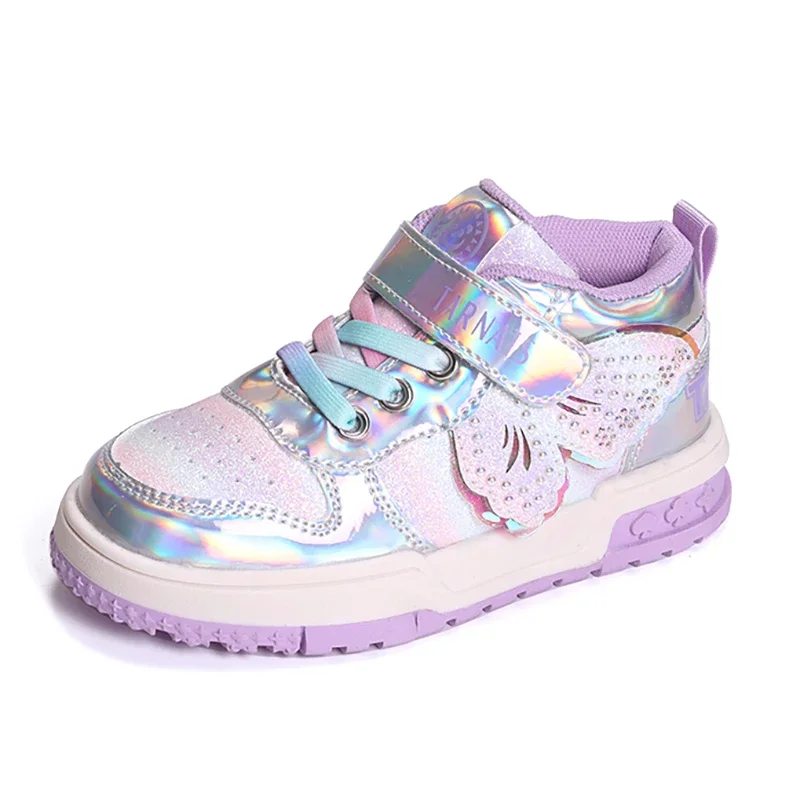 Chaussures de course plates en biscuits pour enfants, papillon, décontracté, astronomique, étudiant, mode, filles, automne, nouveau, 2024