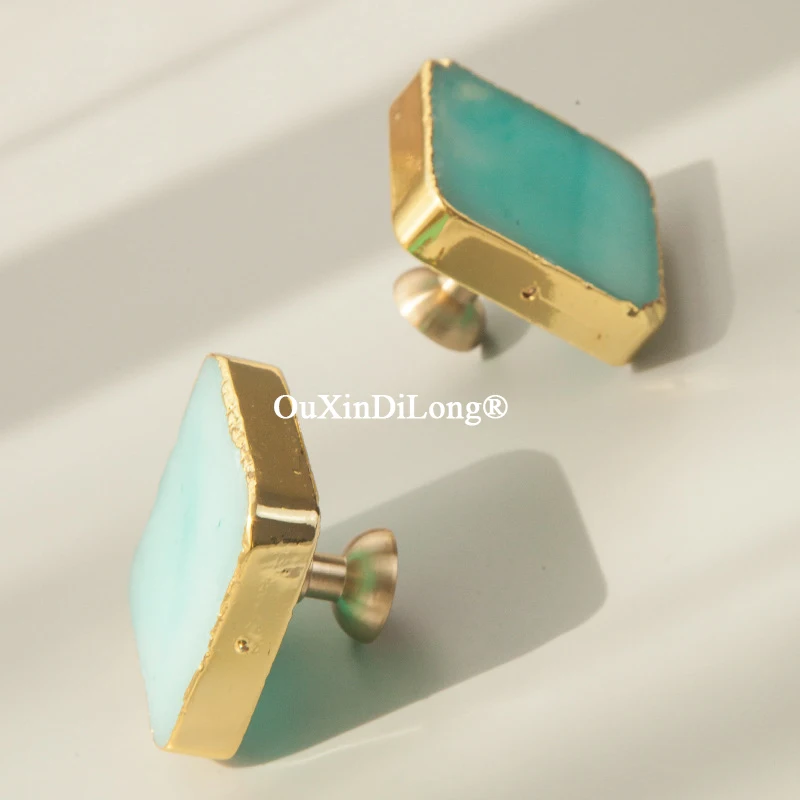 New 4PCS Luxury Crystal+Brass Furniture Pulls Handles Drawer Knobs Cupboard Wardrobe Closet Dresser TV Wine Cabinet Pulls Knobs